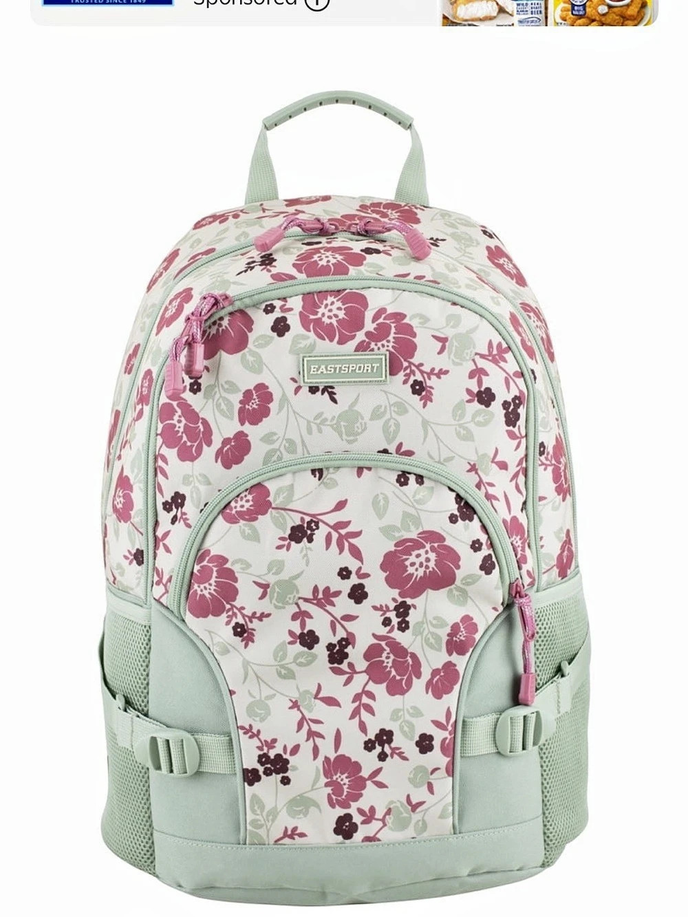 Eastsport Aero Core Backpack Floral Backpack Green & Pink
